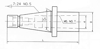 Втулка переходная ISO30/MS3 под винт - фото 2