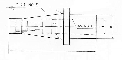 Фото 1 товара Втулка переходная ISO30/MS3 под винт