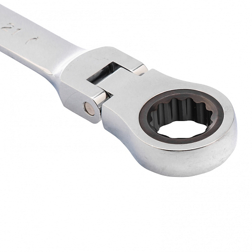 Фото 2 товара Ключ комб. трещоточный, 21 мм, CrV, шарнирный, зеркальный хром Matrix