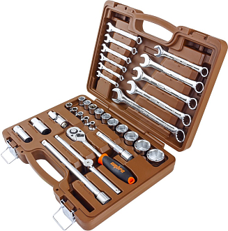 Набор инструмента универсальный 1/2"DR, 33 предмета, Ombra - фото 2