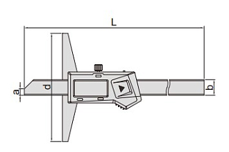 Штангенглубиномер ШГЦ-150, 0.01мм/ 0.0005", INSIZE - фото 2