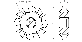Фреза дисковая модульная м 2,25 63х22 z=12 (к-т из 8 шт) Р6М5 Sekira - фото 2