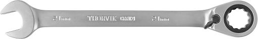 Фото 0 товара Ключ гаечный комбинированный трещоточный с реверсом, 21 мм, THORVIK