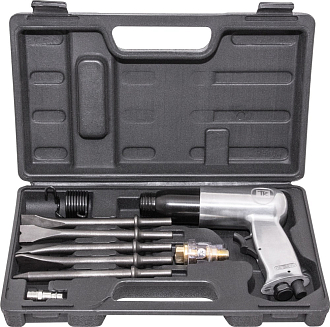 Молоток пневматический 190 мм в наборе с насадками, 9 предметов, THORVIK - фото 2