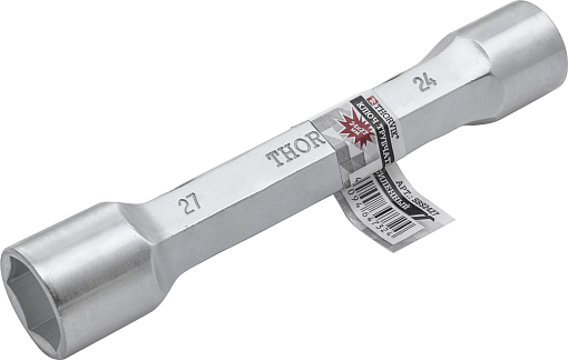Фото 0 товара Ключ трубчатый усиленный, 24x27 мм, THORVIK
