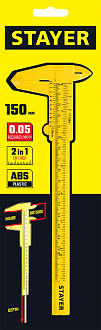 Штангенциркуль пластмассовый STAYER 150 мм, STANDARD 3440_z02 - фото 2