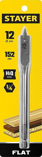 Фото 1 товара Сверло по дереву перовое 2950-10_z01 Master STAYER FLAT 10 x 152мм