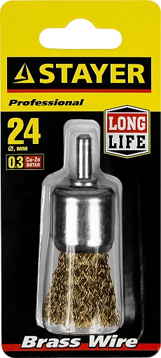 Фото 1 товара Щетка кистевая для дрели STAYER 24 мм, 35113-24