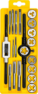 Набор метчиков и плашек MaxCut STAYER 20 предметов, легированная сталь, 28012-H20 - фото 1