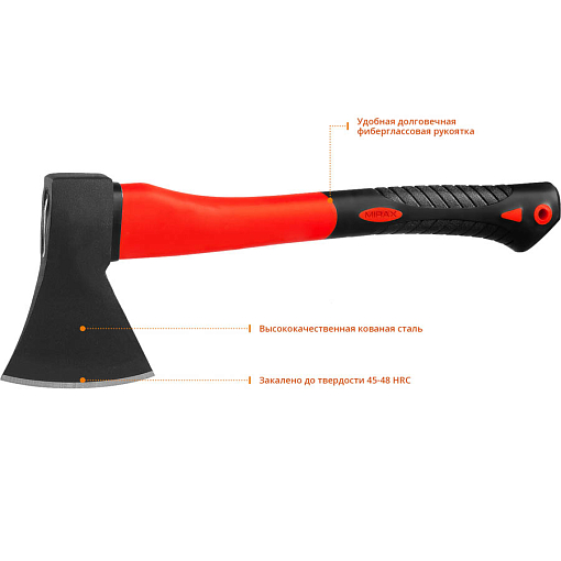 Фото 1 товара Топор с фиберглассовой рукояткой 380 мм 20601-06_z02 MIRAX 600 г.