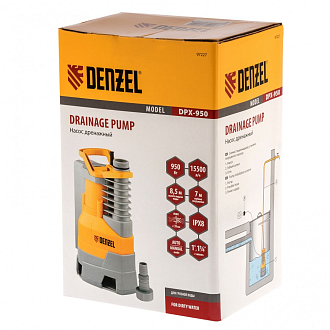 Дренажный насос DPХ950, Х-Pro, 950 Вт, подъем 8,5 м, 15500 л/ч Denzel - фото 8
