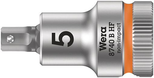 Фото 0 товара 8740 B Hex-Plus HF Zyklop Головка торцевая с битой вставкой с внешним шестигранником, 3/8, с фиксацией, 5 x 35 мм