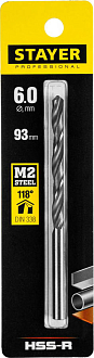 Сверло спиральное по металлу STAYER 6 х 93 мм, 29602-6 Professional - фото 2