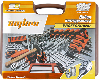 Набор инструмента универсальный 1/4", 1/2"DR, 101 предмет, Ombra - фото 3