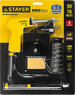STAYER 60 Вт, 4 предмета, набор для паяльных работ Proterm 55315-70-H4 Professional - фото 5