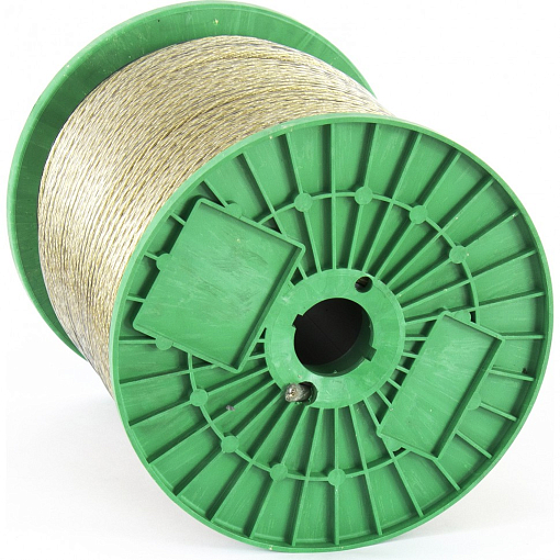 Фото 0 товара Трос металлополимер. прозрачный ПР-6.0, толщина 6,0 мм, катушка 150 метров Россия Сибртех