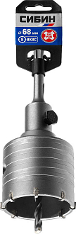 Коронка по бетону с державкой СИБИН 68 мм, 29216-68 - фото 3