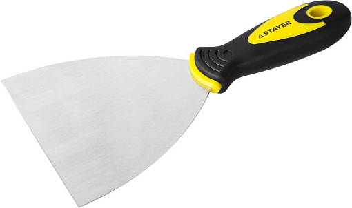 Фото 0 товара Шпатель STAYER 120 мм, нержавеющее полотно, двухкомпонентная рукоятка,10041-12