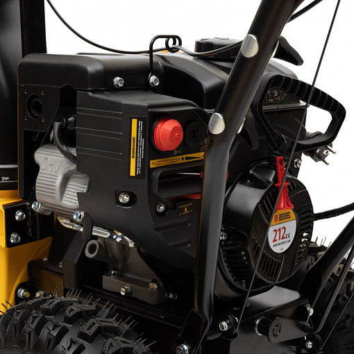Фото 4 товара Бензиновая снегоуборочная машина SBM 610S PRO, 212 cc, электростартер, фара, обогрев Denzel