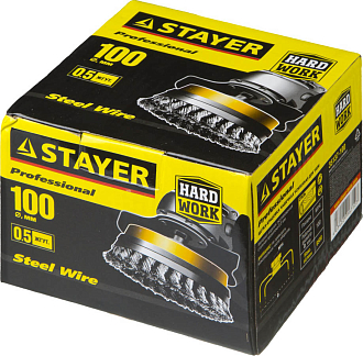 Щетка чашечная для УШМ 100 мм STAYER 100 мм, 35137-100 - фото 2