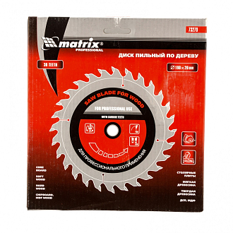 Пильный диск по дереву, 190 х 20 мм, 36 зубьев, кольцо 16/20 Matrix Professional - фото 3