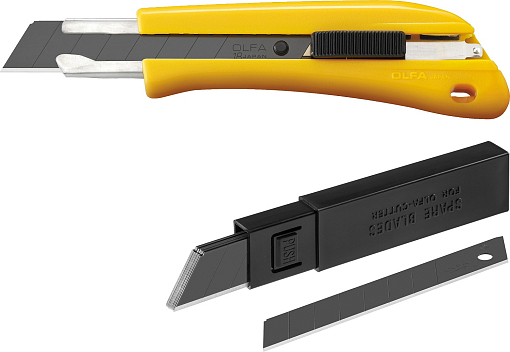 Фото 1 товара OLFA 18 мм, автофиксатор, Нож с выдвижным лезвием OL-BN-AL/BB/10BB