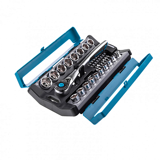 Набор торцевых головок, трещотка 120 зубьев, 36 пред., 1/2", 3/8”, CrV Gross - фото 4