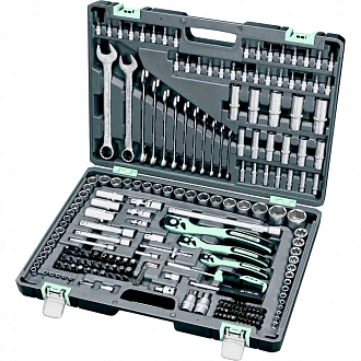 Набор инструмента, 1/4, 3/8, 1/2, Cr-V, S2, усил. кейс, 216 пред. Stels - фото 1