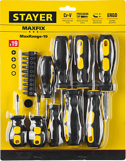 Набор отверток HERCULES-19 STAYER 19 шт, 2513-H19_z01 - фото 2