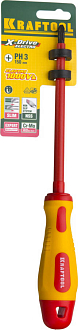 Отвертка PH3х150 мм, высоковольтная, Kraftool - фото 3