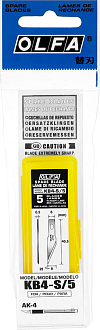 OLFA 5 шт., 6 мм, Лезвия перовые для ножа АК-4 OL-KB4-S/5 - фото 5