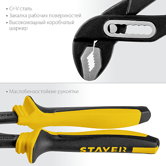 Клещи переставные Hercules-Х 2236_z03 Professional STAYER 250 мм - фото 3