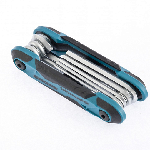 Фото 2 товара Набор ключей имбусовых универсальный, складные, 8 шт, CrV Gross