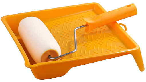 Фото 0 товара Валик малярный поролон в наборе с ванночкой STAYER 180 мм, 44 мм, поролон, 2-05438-18