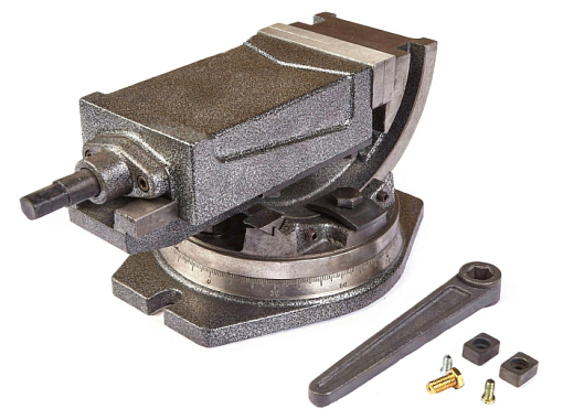 Фото 0 товара Тиски станочные 100мм глобусные 2-х осевые поворотные QHK100 STV