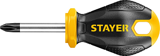 Отвертка "бочка" STUBBY STAYER PH2x38 мм,2510-38-2_z03 - фото 1
