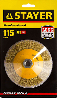 Щетка коническая для УШМ STAYER 115 мм, 35133-115 Профессионал - фото 2