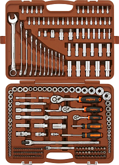 Набор инструмента универсальный 1/4", 3/8", 1/2"DR, 216 предметов, Ombra - фото 2