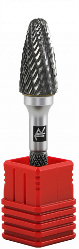 Фото 3 товара Борфреза твердосплавная гиперболическая, тип F, 12 мм, двойная насечка, в боксе, THORVIK