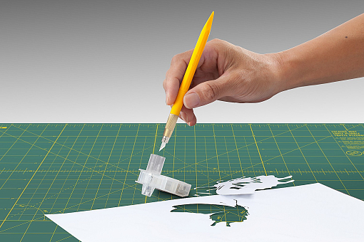 Фото 2 товара OLFA 4 мм, Нож перовой дизайнерский для точных работ, 30 лезвий, OL-AK-5