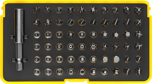 Фото 3 товара Набор бит с магнитным адаптером STAYER 61 предмет, 26084-H61