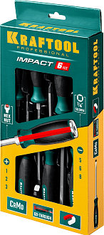 Набор из 6 предметов ударных отверток IMPACT PRO, Kraftool - фото 6