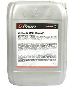 Моторное масло G-Profi MSI 10W-40, 20л - фото 1