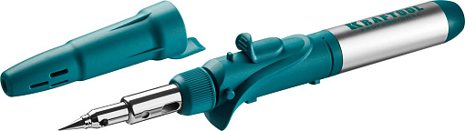 Фото 3 товара Паяльник газовый Pro в наборе 55503-H10KRAFTOOL 5 насадок, 1300 °C, пьезоподжиг