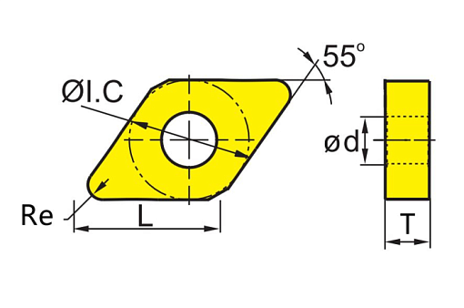 Фото 1 товара DNMG150612 PM LF9118 токарная пластина Deskar