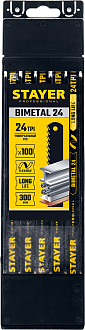 Полотно для ножовки по металлу Bimetal-24STAYER 24 TPI, 300 мм, 100 шт., 15932-24 Professional - фото 4