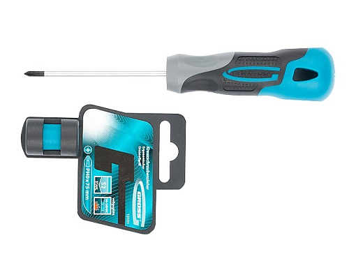 Фото 1 товара Отвертка PH0 x 75 мм, S2, трехкомп. рукоятка Gross