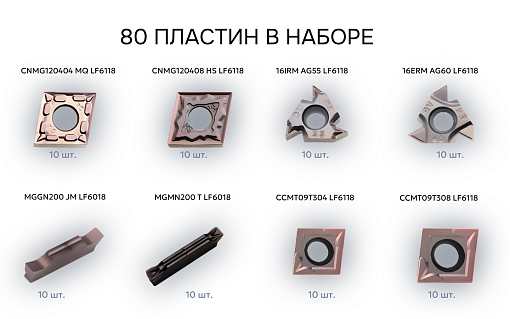 Фото 6 товара Набор резцов токарных 16х16 мм с пластинами по металлу (нержавейка+сталь) DESKAR