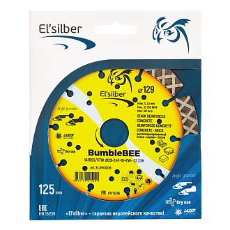 Круг алмазный 1A1RSS/XTW D129-2.4T-10+2W-22.23H "BumbleBEE" Elsilber - фото 4