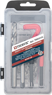 Набор для восстановления резьбы M10x1.25, 15 предметов, THORVIK - фото 3